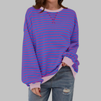 Savenora | Gestreiftes Langarm-Sweatshirt mit Rundhalsausschnitt