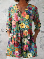 Savenora | Lange Bluse mit ausdrucksstarkem Muster