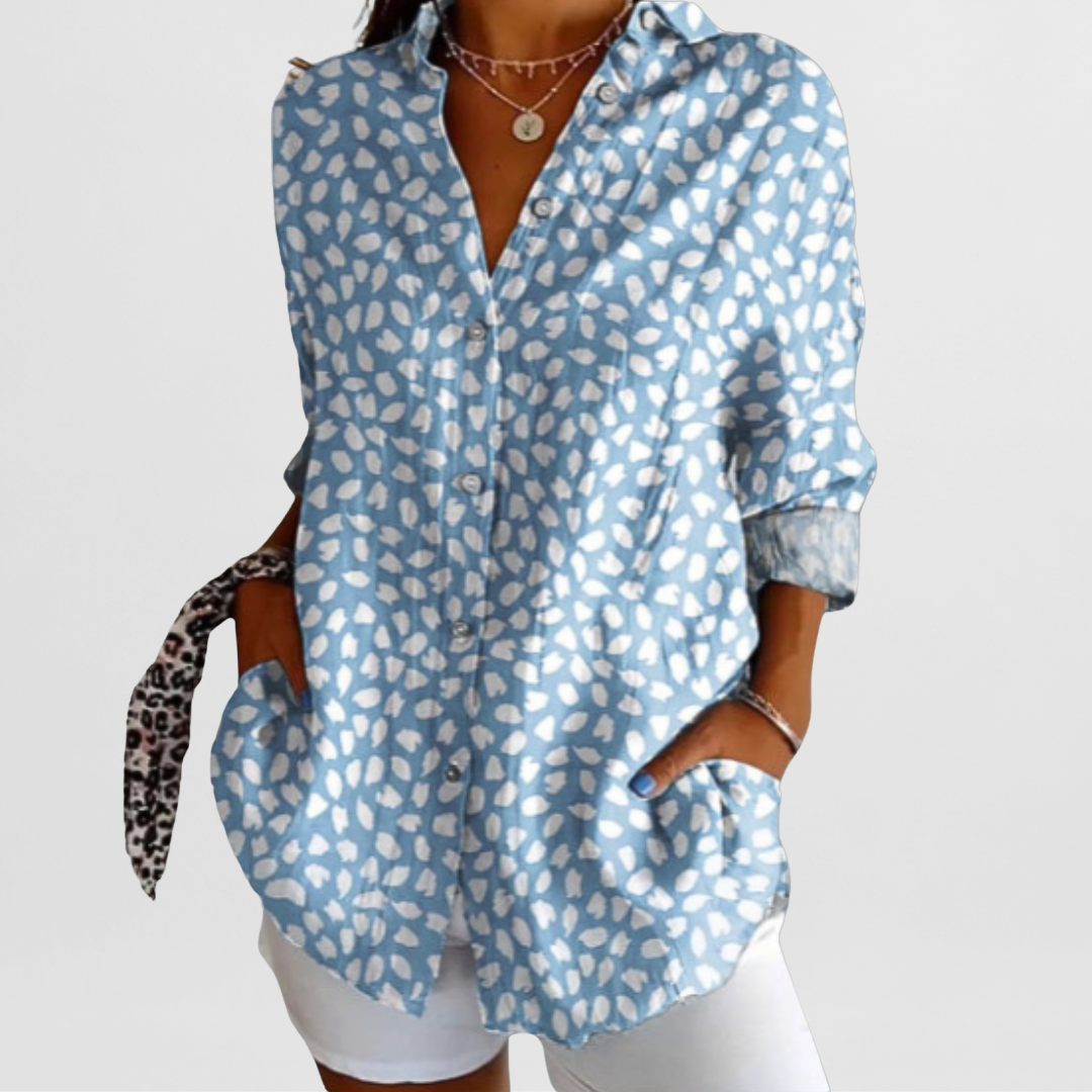 Hilda | Elegante Vintage-Bluse im floralen Design