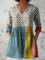 Savenora | Lange Bluse mit ausdrucksstarkem Muster
