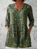 Savenora | Lange Bluse mit ausdrucksstarkem Muster