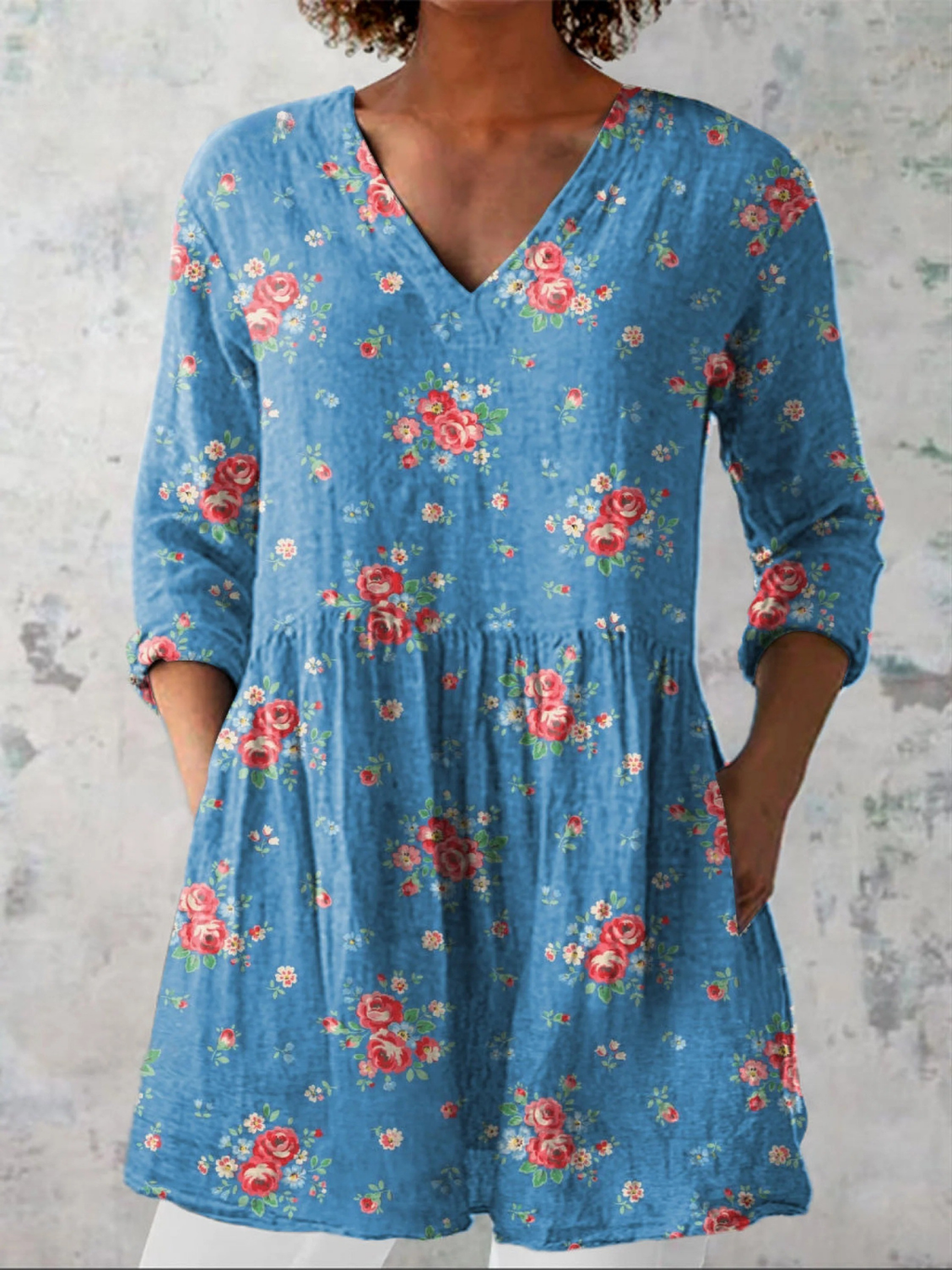 Savenora | Lange Bluse mit ausdrucksstarkem Muster