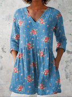 Savenora | Lange Bluse mit ausdrucksstarkem Muster