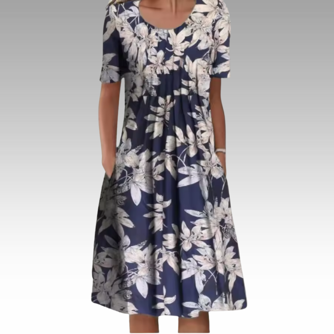 Ziva™ – Stilvolles Kleid mit floralem Design und Bauchbedeckung