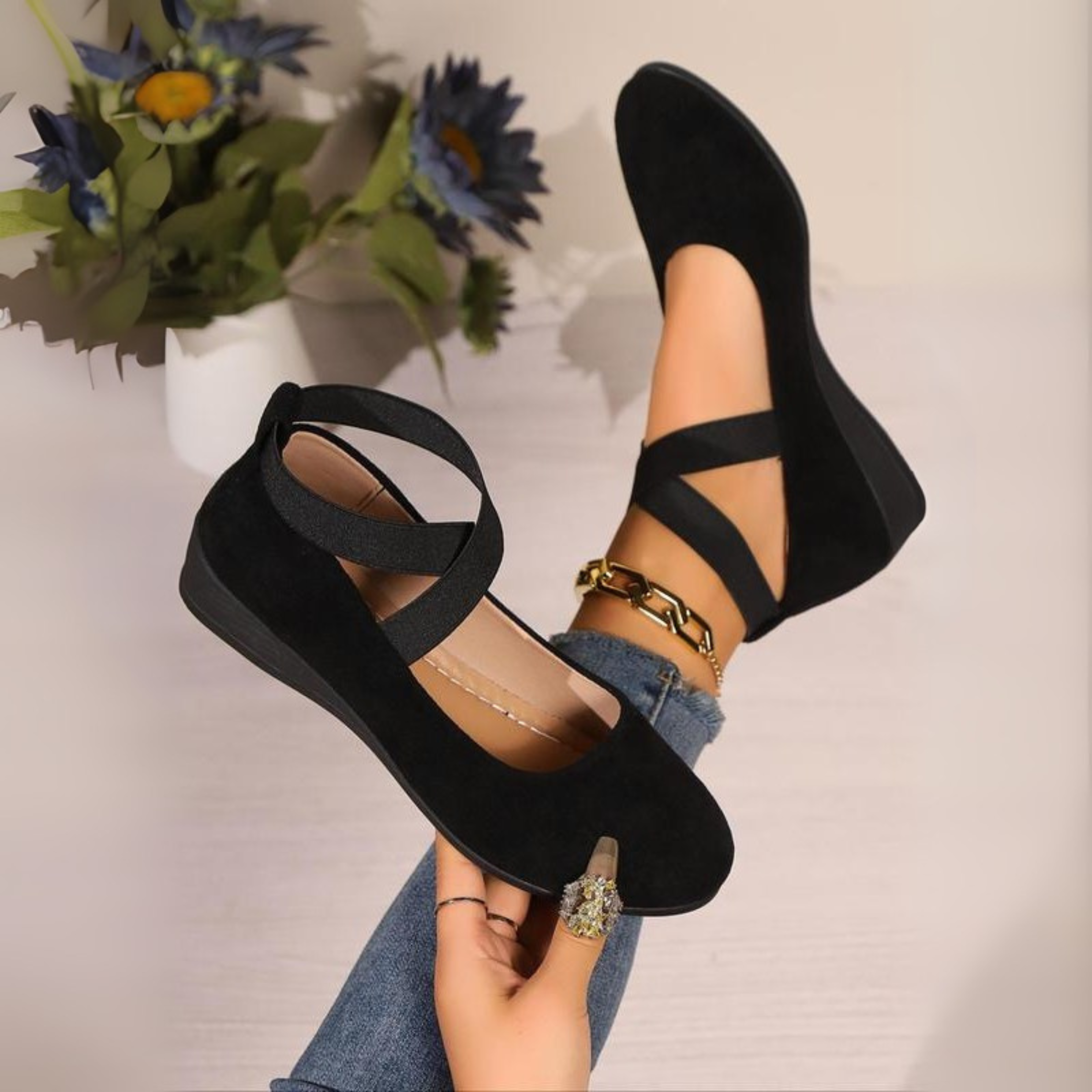 Savenora | Ballerinas mit Keilabsatz