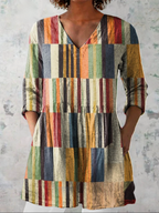 Savenora | Lange Bluse mit ausdrucksstarkem Muster