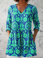 Savenora | Lange Bluse mit ausdrucksstarkem Muster