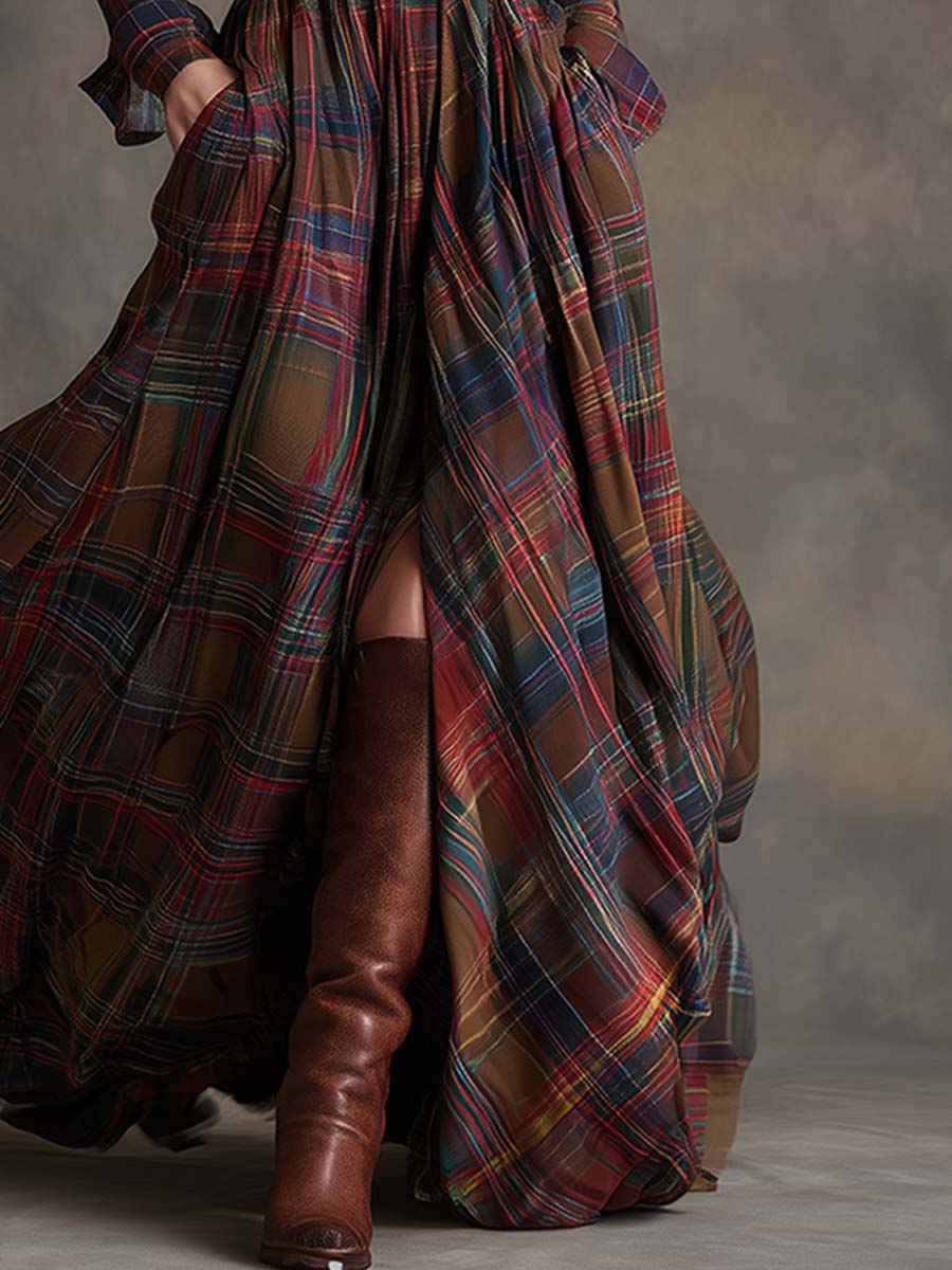 Bodil™ - Maxi-Hemdkleid im Karomuster