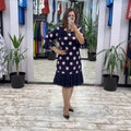 Casiva™ - Retro-Kleid mit Plisseerock und Ausgestellten Ärmeln