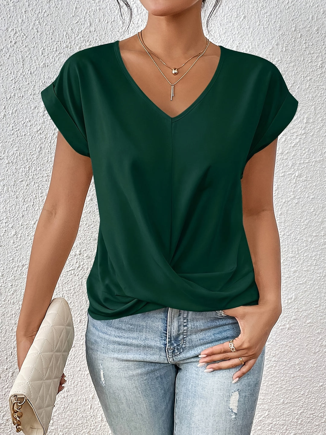 Tionna | Bequemes V-Ausschnitt T-Shirt