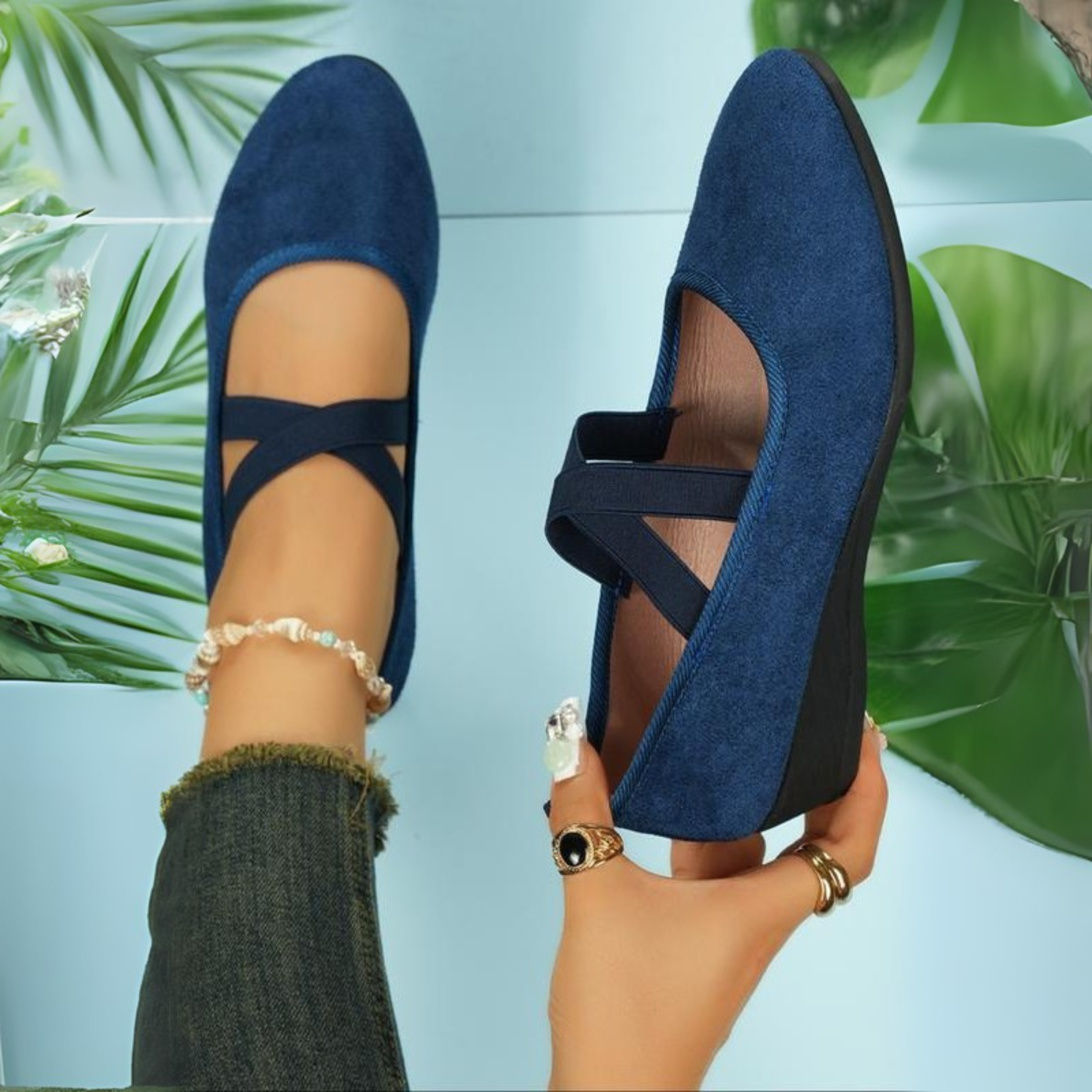 Savenora | Ballerinas mit Keilabsatz