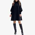 Avelyn™ - Elegantes Plisseekleid mit trendigen Laternenärmeln für Damen