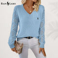 Stilvoller V-Ausschnitt Strickpullover