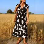 Azura™ – Bequemes, Fließendes Kleid im Ibiza-Stil mit V-Ausschnitt