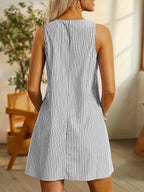 Lona™ – Ärmelloses A-Linien-Kleid mit Knopfakzenten