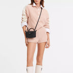Mini Leder Henkeltasche – Rosa