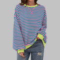 Savenora | Gestreiftes Langarm-Sweatshirt mit Rundhalsausschnitt