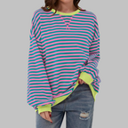 Savenora | Gestreiftes Langarm-Sweatshirt mit Rundhalsausschnitt