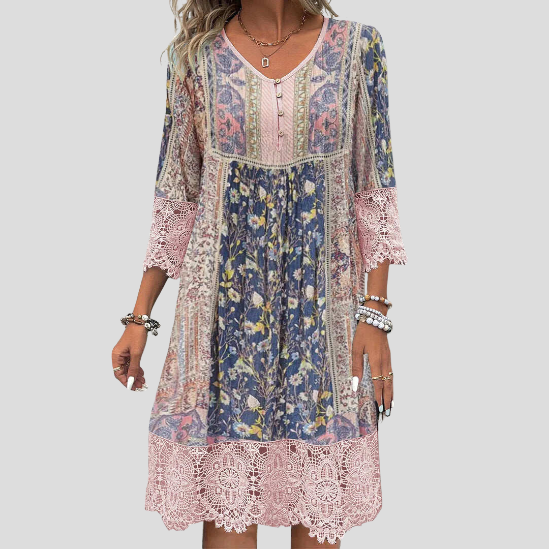 Orla™ – Bohemian-Style Patterned Dress