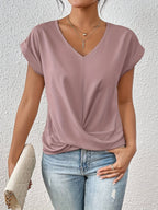 Tionna | Bequemes V-Ausschnitt T-Shirt