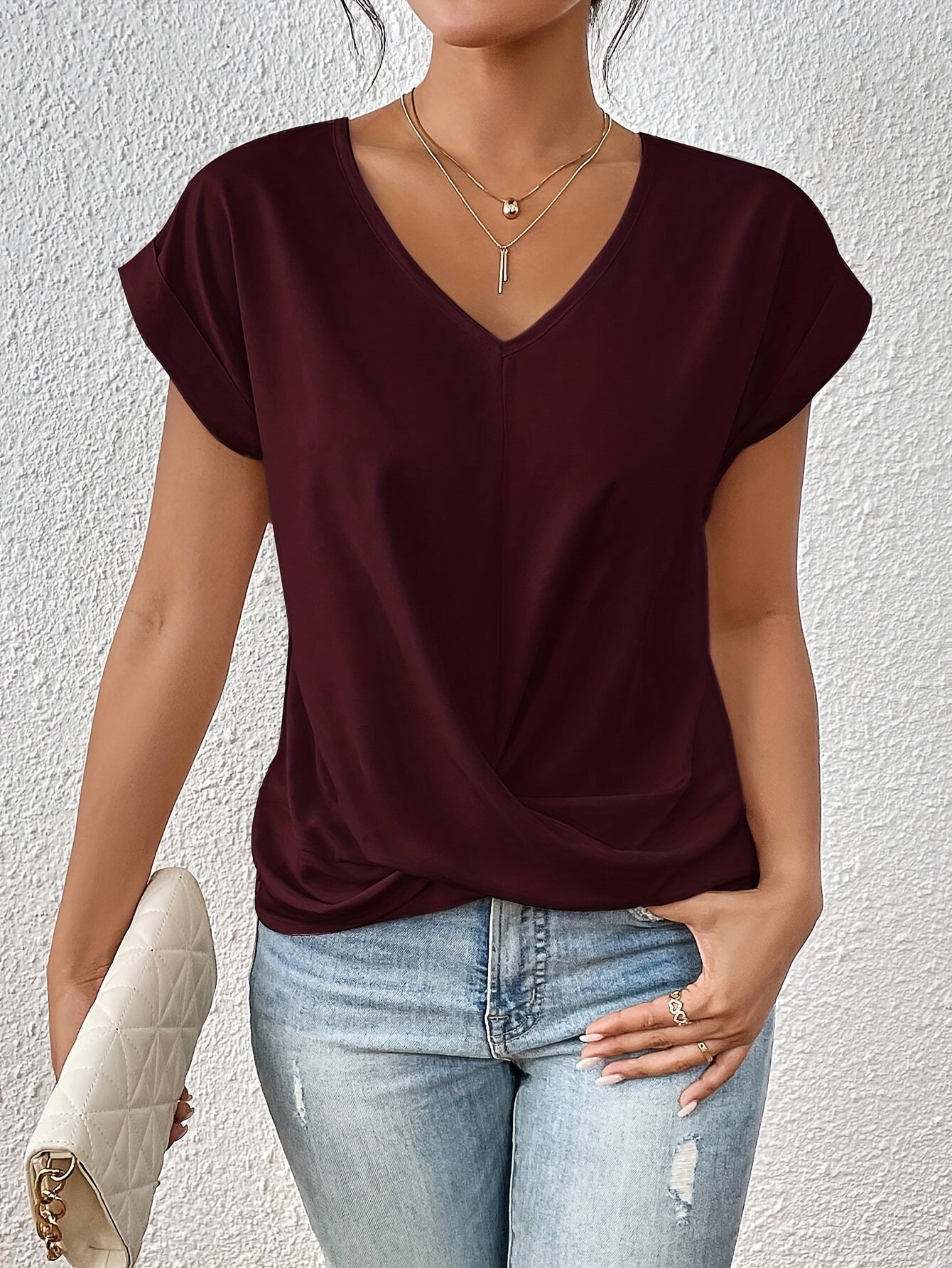 Sommerfeld | Legeres T-Shirt mit Herz-Ausschnitt