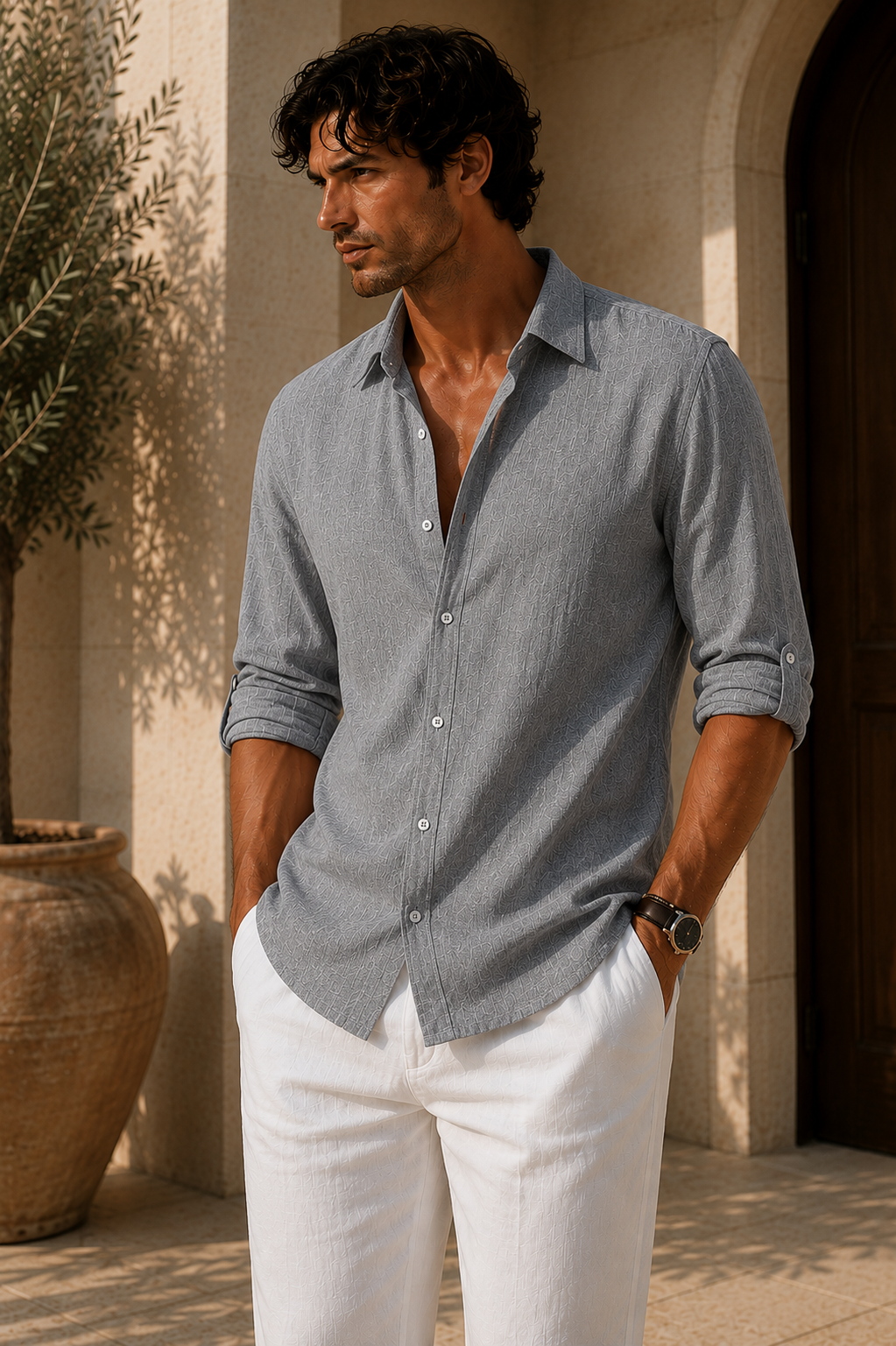 Luca™ | Leinen-Freizeithemd