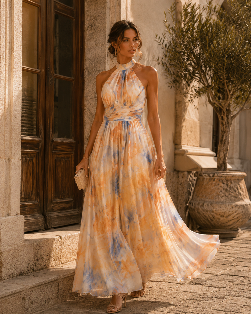 Aurelia™ | Elegantes Halter-Maxikleid