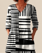 Savenora | Lange Bluse mit ausdrucksstarkem Muster