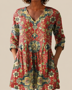 Savenora | Lange Bluse mit ausdrucksstarkem Muster