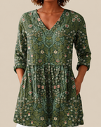 Savenora | Lange Bluse mit ausdrucksstarkem Muster