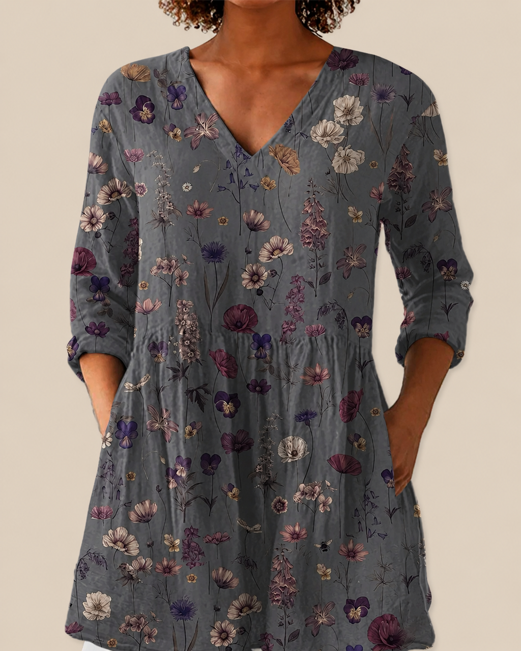 Savenora | Lange Bluse mit ausdrucksstarkem Muster