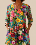 Savenora | Lange Bluse mit ausdrucksstarkem Muster