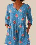 Savenora | Lange Bluse mit ausdrucksstarkem Muster