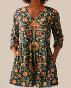 Savenora | Lange Bluse mit ausdrucksstarkem Muster