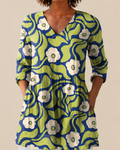 Savenora | Lange Bluse mit ausdrucksstarkem Muster