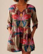 Savenora | Lange Bluse mit ausdrucksstarkem Muster