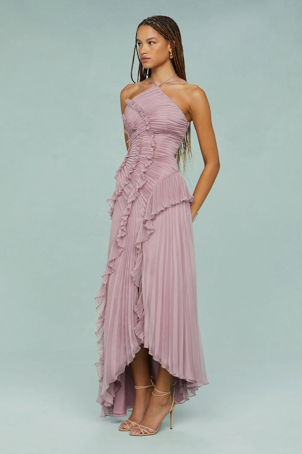 Savenora | LIYANA Rüschenkleid mit Spiralschnitt