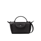 Mini Leder Henkeltasche – Schwarz