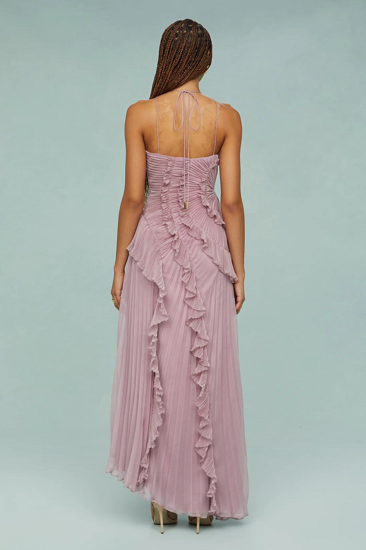 Savenora | LIYANA Rüschenkleid mit Spiralschnitt