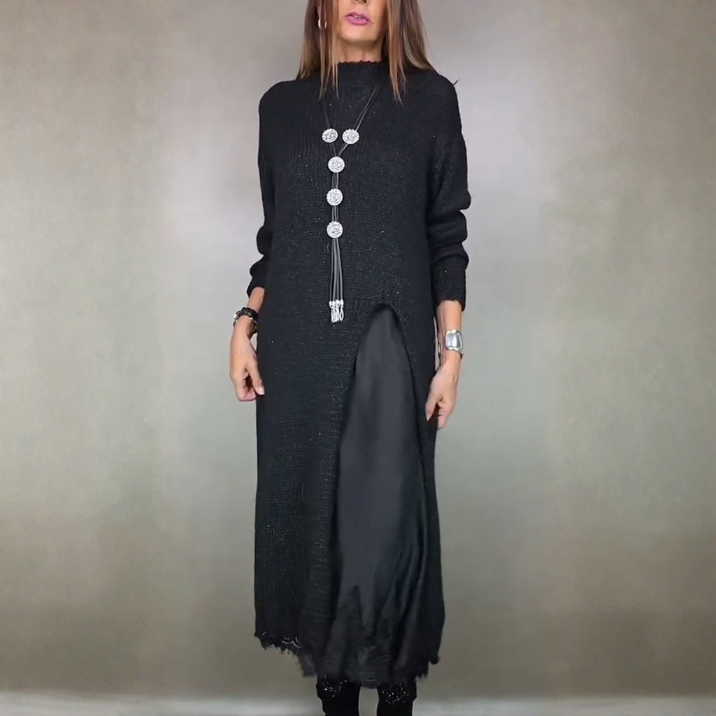 Artone™ - Stilvolles Zweiteiliges Set: Langer Pullover mit passendem Kleid