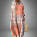 Nora™ - Midikleid mit Patchwork-Design in Korallen- und Sternenmuster