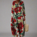 Evelyn™ - Elegantes Maxikleid mit Kühner Pfingstrosen-Print