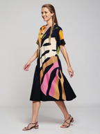 Leafara™ - Lässiges Kleid mit buntem Blattdesign