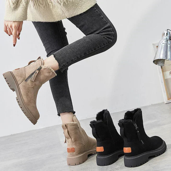 Sommerfeld™ | Gefütterte Winterstiefel mit seitlichem Reißverschluss