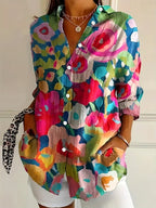 Shielo | Bluse im abstrakten Design