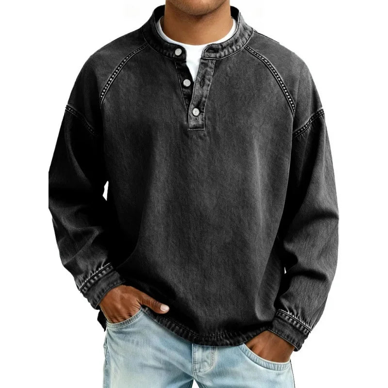 Savenora | Herren Vintage Hemd mit Knopfleiste