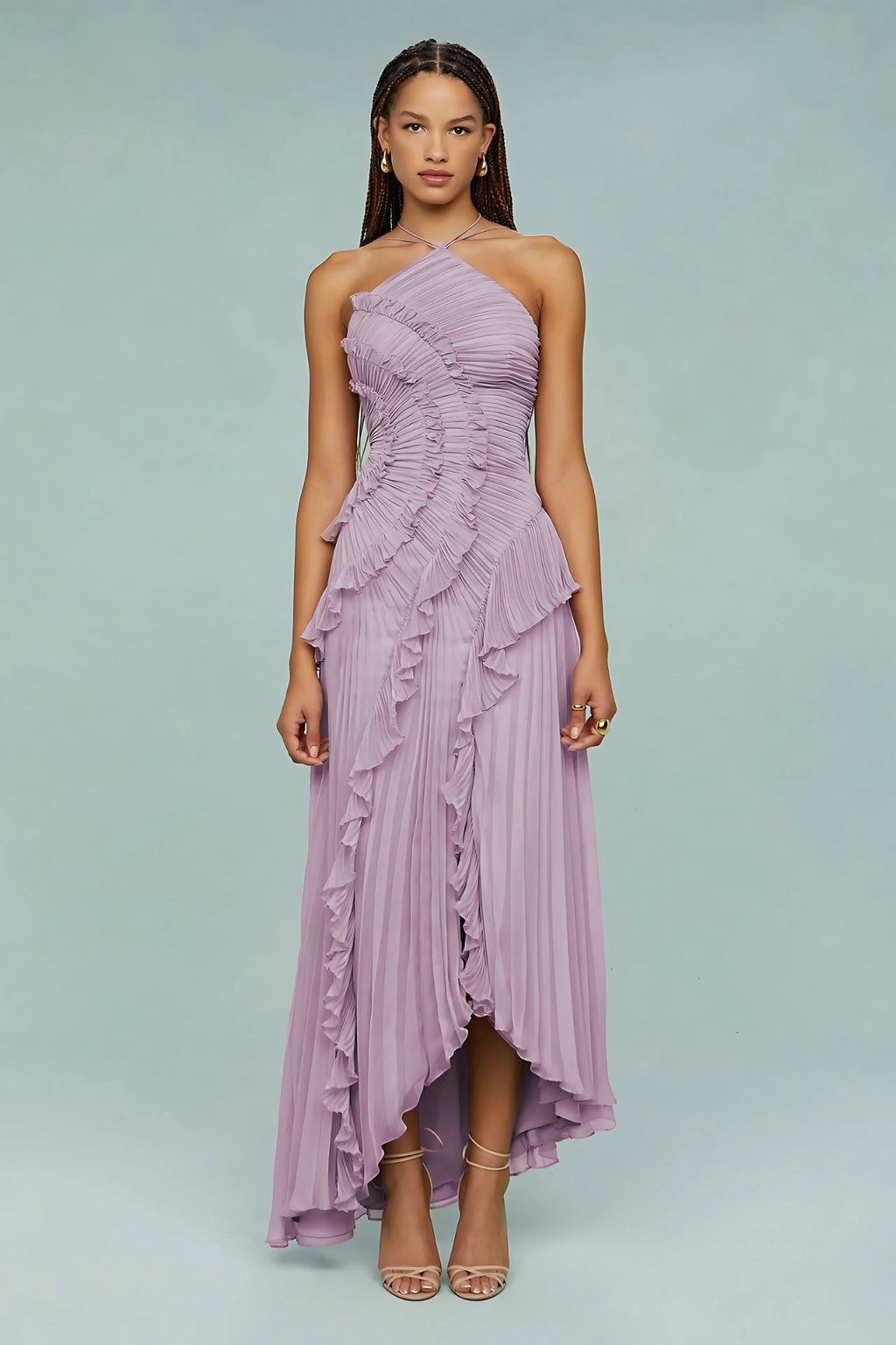 Savenora | LIYANA Rüschenkleid mit Spiralschnitt