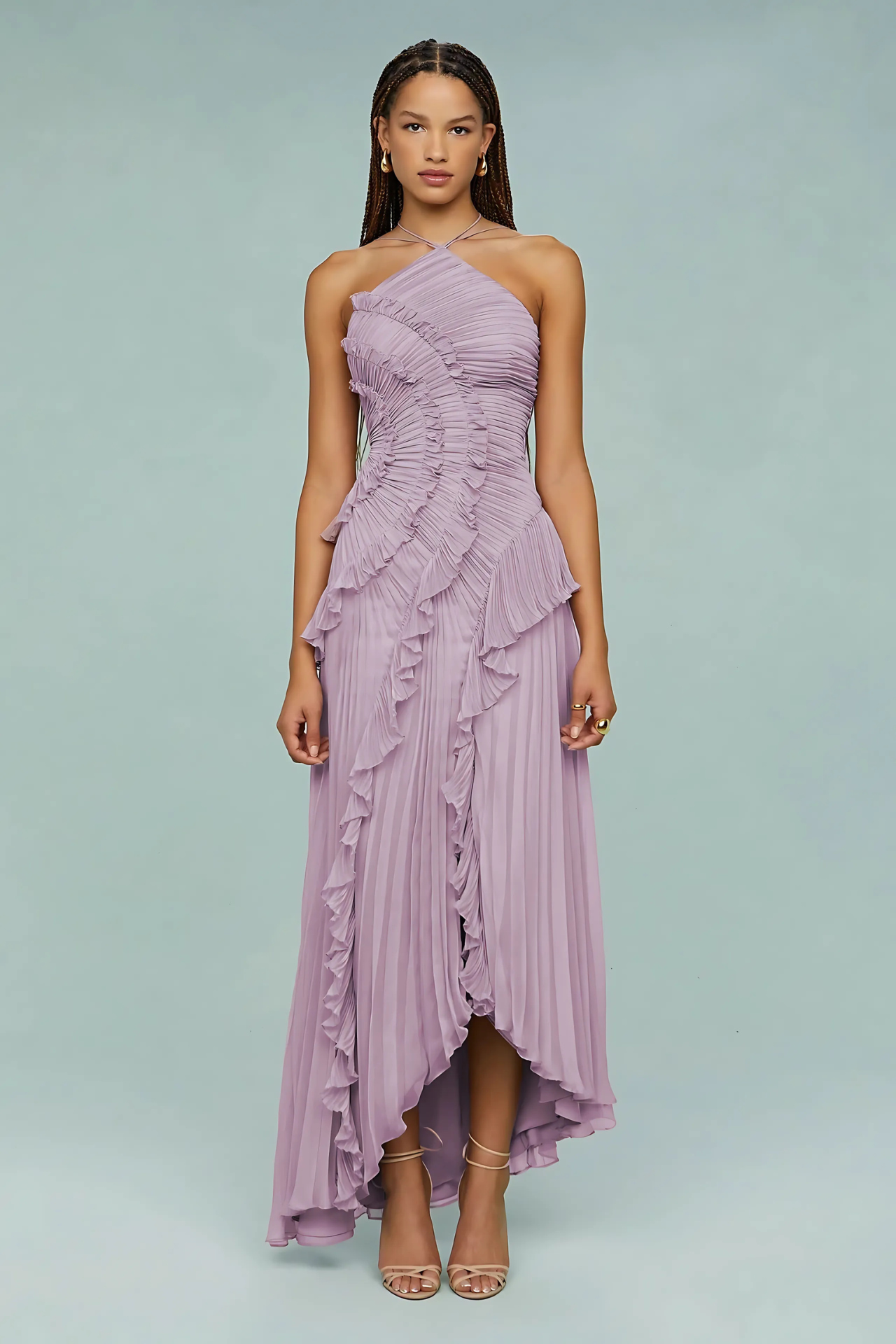 Savenora | LIYANA Rüschenkleid mit Spiralschnitt