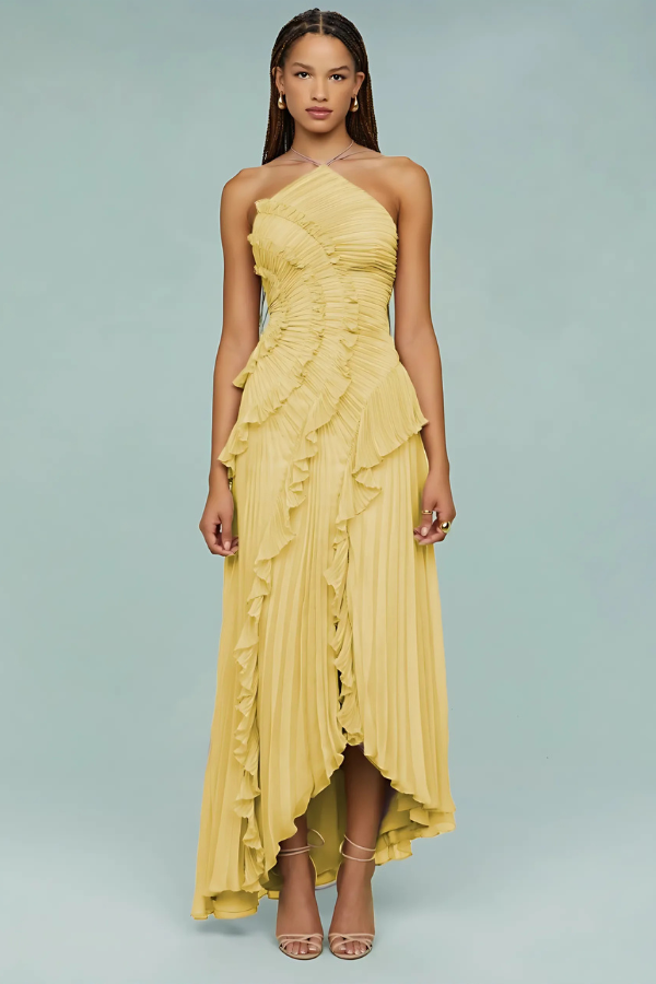 Savenora | LIYANA Rüschenkleid mit Spiralschnitt