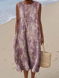 Mia™ Blumenmuster Midi-Kleid